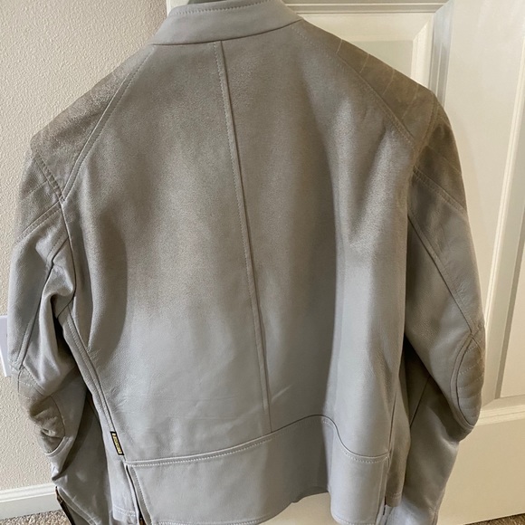 Emporio Armani leather jacket biker style.